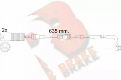 R BRAKE 610474rb -  Сигнализатор, износ тормозных колодок